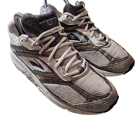 Brooks Addiction 7 Womens Shoes‎ Sneakers Athletic Gray White 42182901 Size 8.5 - Picture 1 of 12